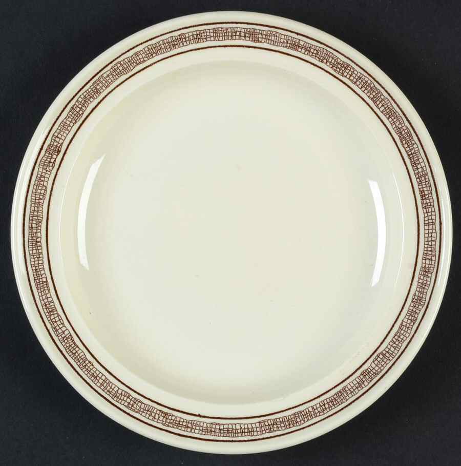 Country Tweed Brown Dessert/Pie Plate by J & G Meakin-1