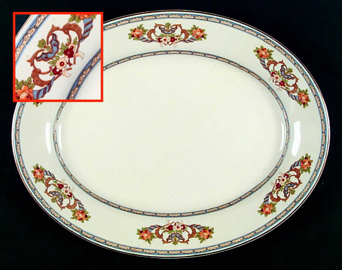 Craddock 12" Oval Serving Platter by J & G Meakin-1
