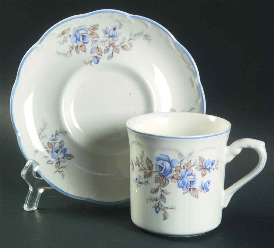 Dellwood Flat Cup & Saucer Set by J & G Meakin-1