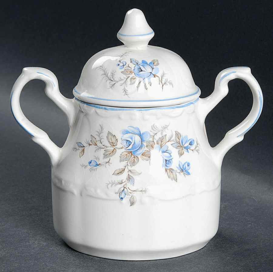 Dellwood Sugar Bowl & Lid by J & G Meakin-1