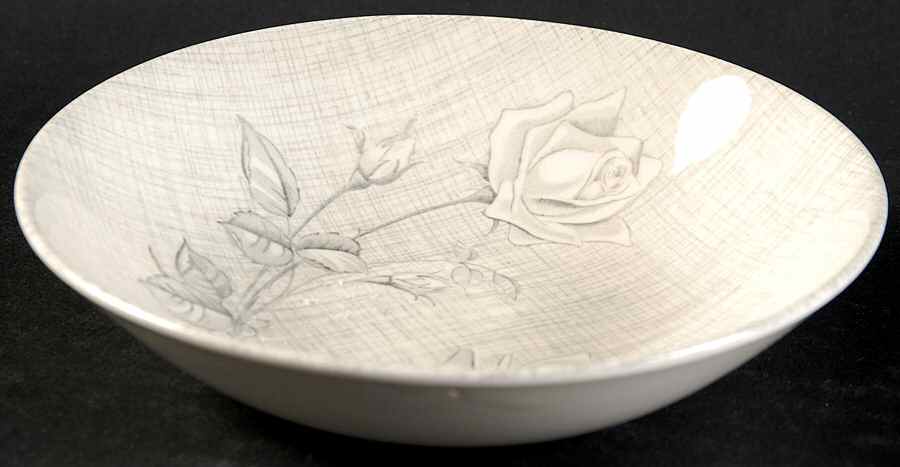 Devon Rose (Gray) Fruit/Dessert (Sauce) Bowl by J & G Meakin-1