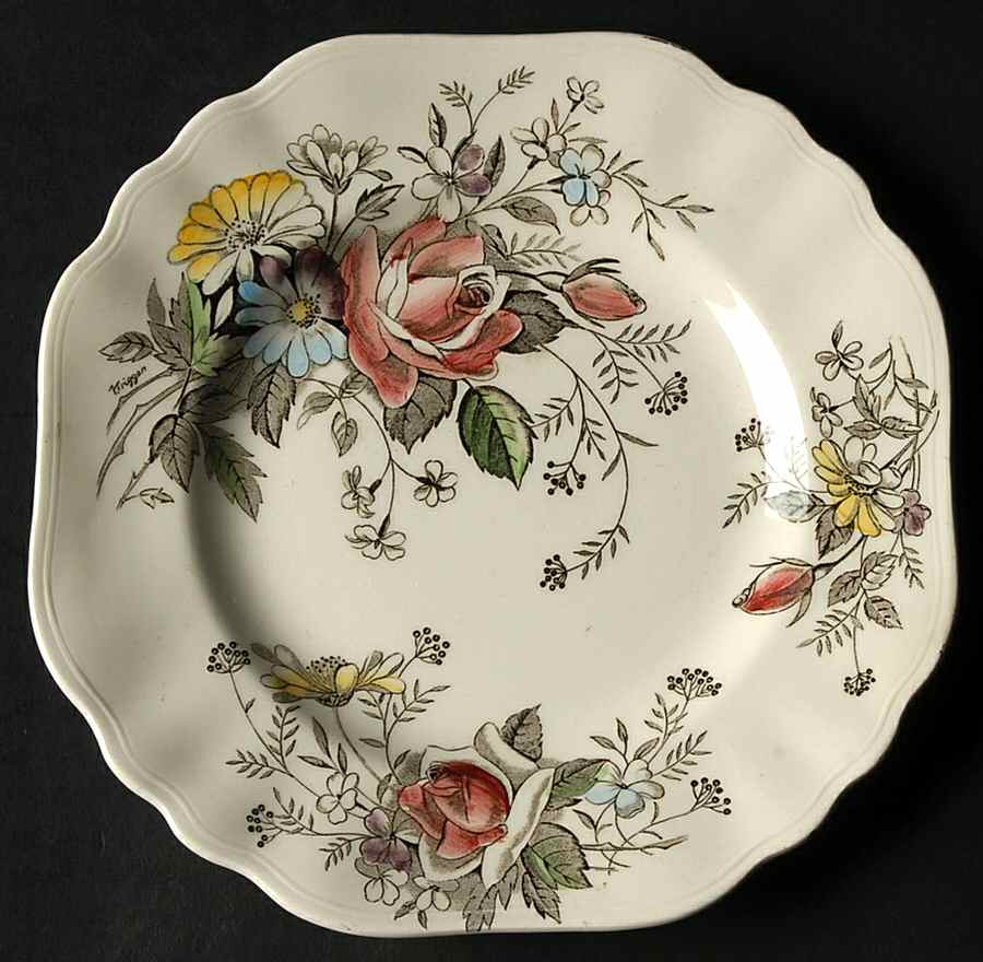 Devonshire Square Dessert Plate by J & G Meakin-1