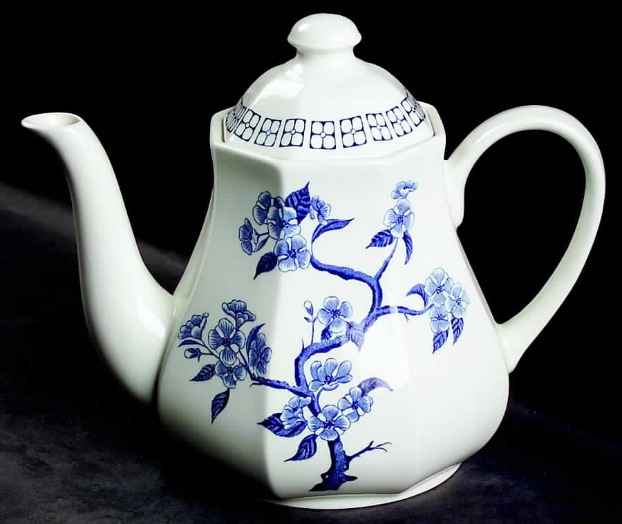 Dynasty Blue Teapot & Lid by J & G Meakin-1