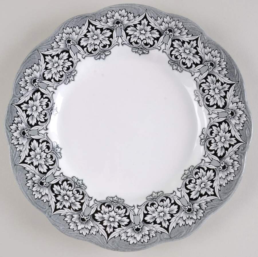 Edinburgh Black Dinner Plate by J & G Meakin-1