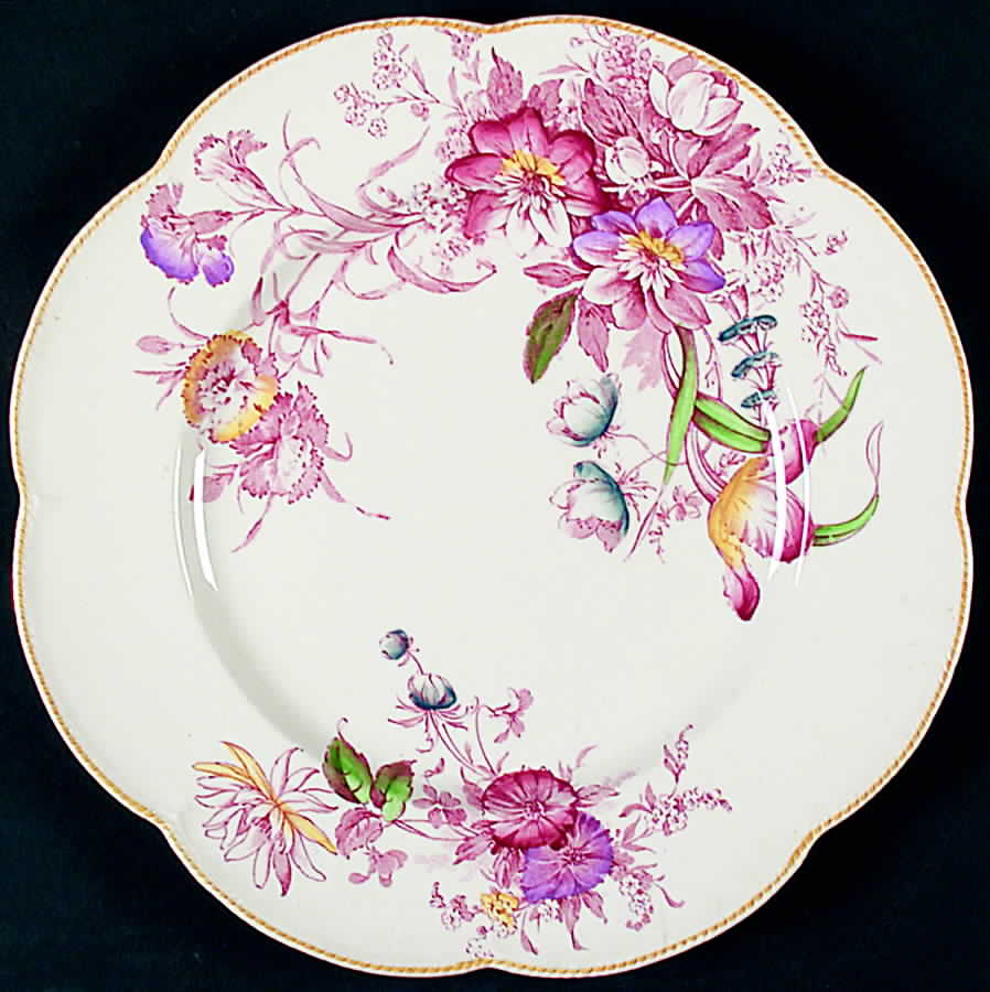 Floral Beauty Pink Multicolor Dinner Plate by J & G Meakin-1
