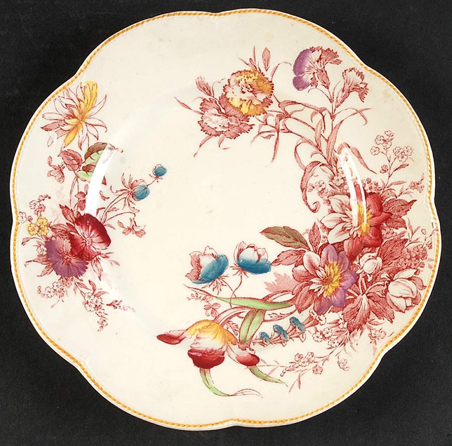 Floral Beauty Pink Multicolor Salad Plate by J & G Meakin-1