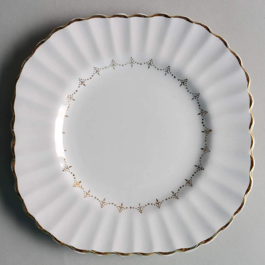 Fleur De Lis Square Dessert Plate by J & G Meakin-1