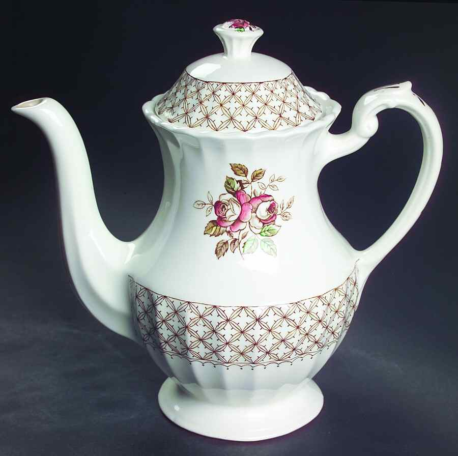 Florentine Coffee Pot & Lid by J & G Meakin-1