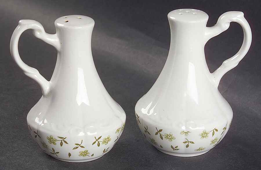 Forget Me Not Green Salt & Pepper Set by J & G Meakin-1