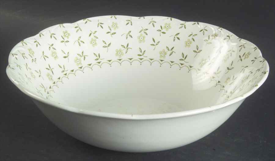 Forget Me Not Green 8" Round Vegetable Bowl by J & G Meakin-1