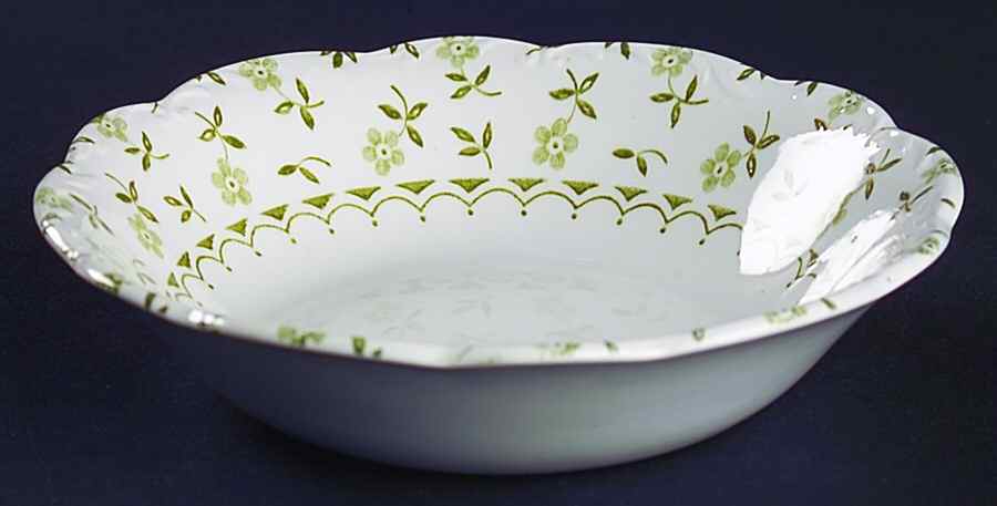 Forget Me Not Green Fruit/Dessert (Sauce) Bowl by J & G Meakin-1