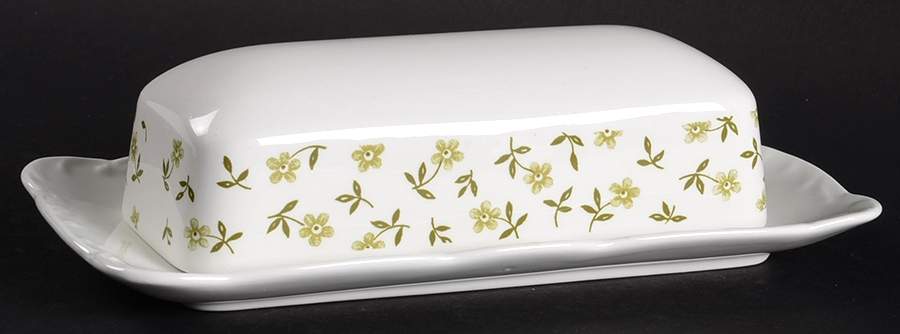Forget Me Not Green 1/4 Lb Covered Butter by J & G Meakin-1