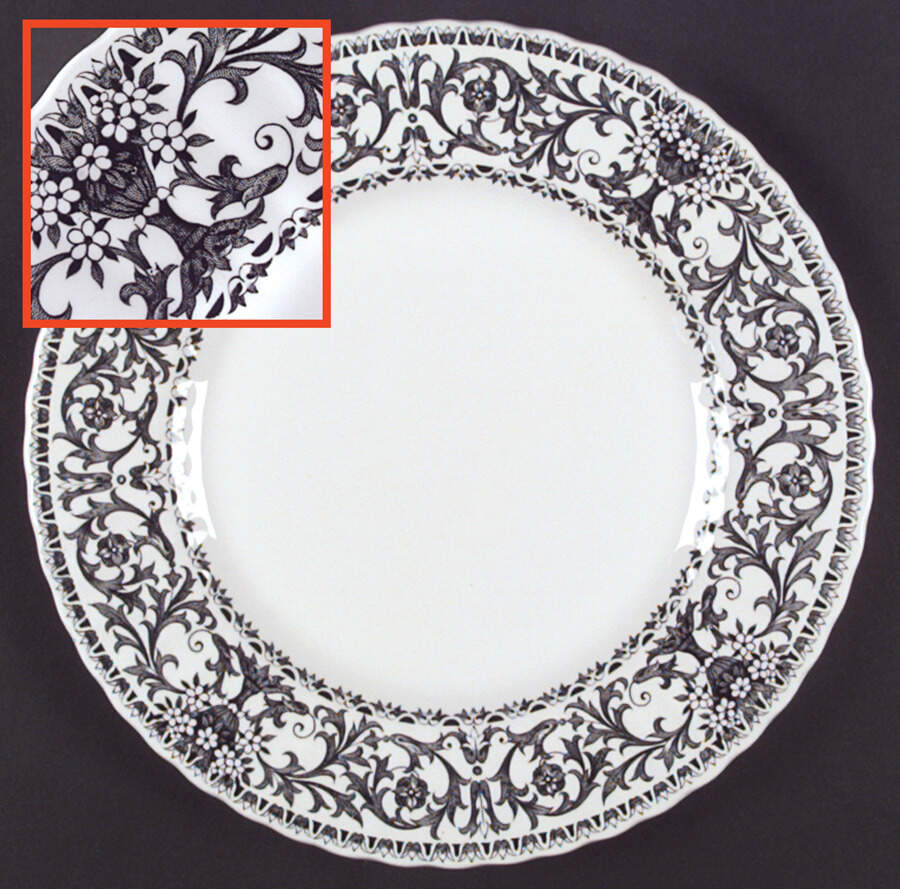 Forum Black Dinner Plate by J & G Meakin-1