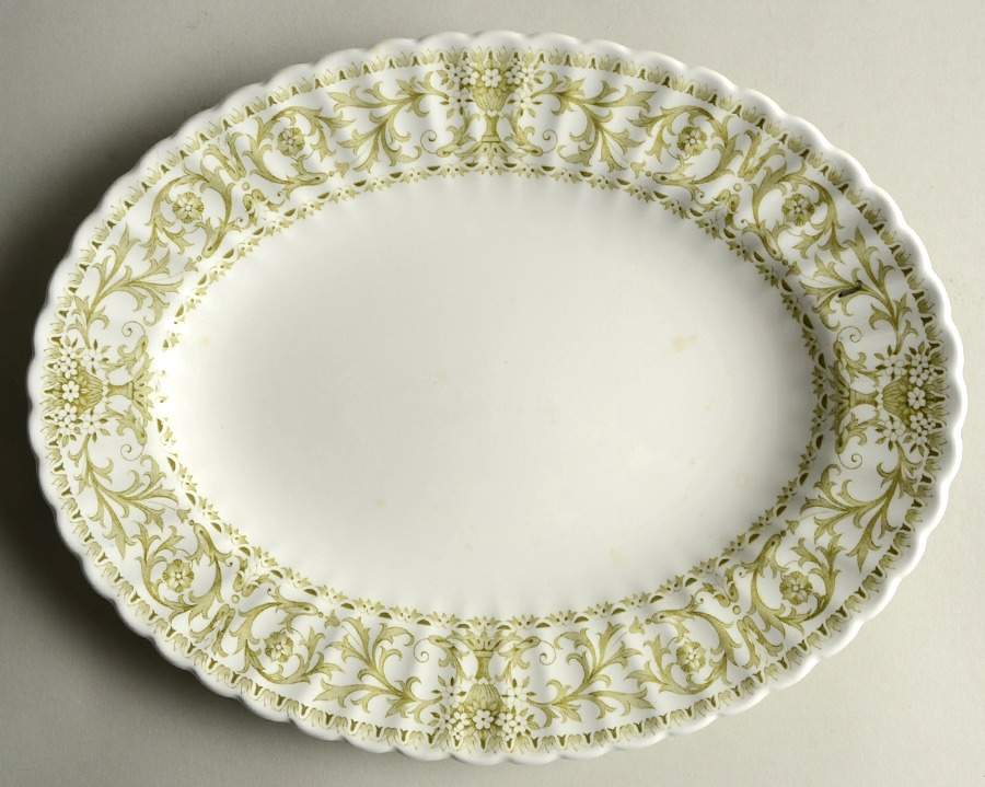 Forum Green 12" Oval Serving Platter by J & G Meakin-1