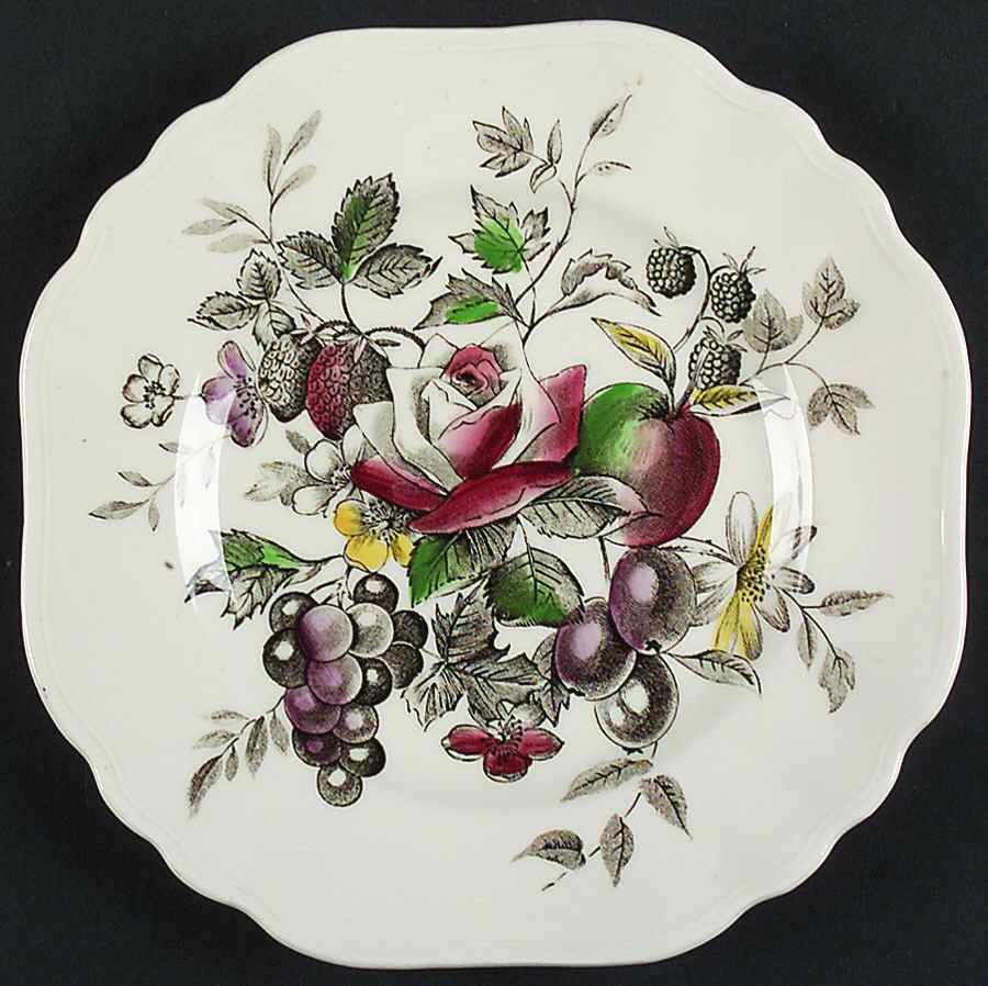 Gainsborough Multi Square Dessert Plate by J & G Meakin-1