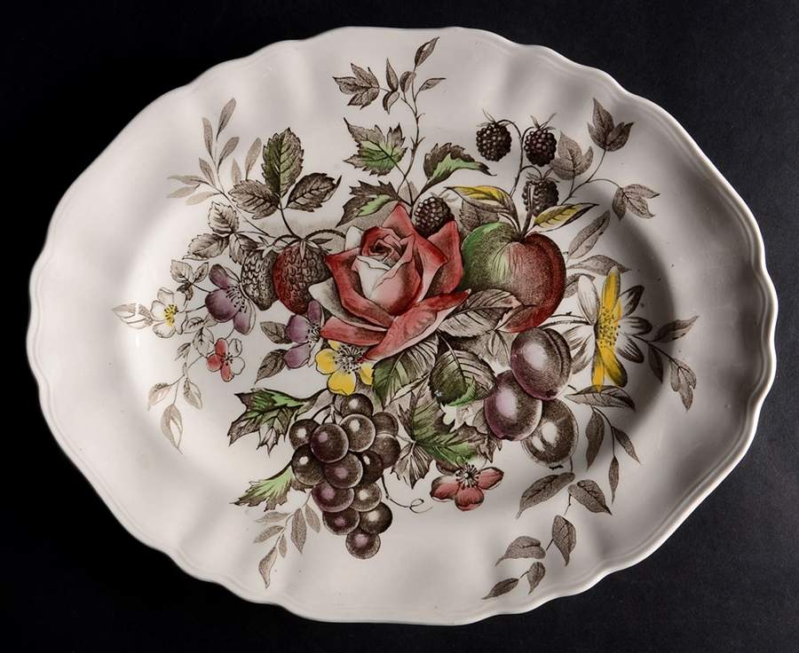 Gainsborough Multi 11" Oval Serving Platter by J & G Meakin-1