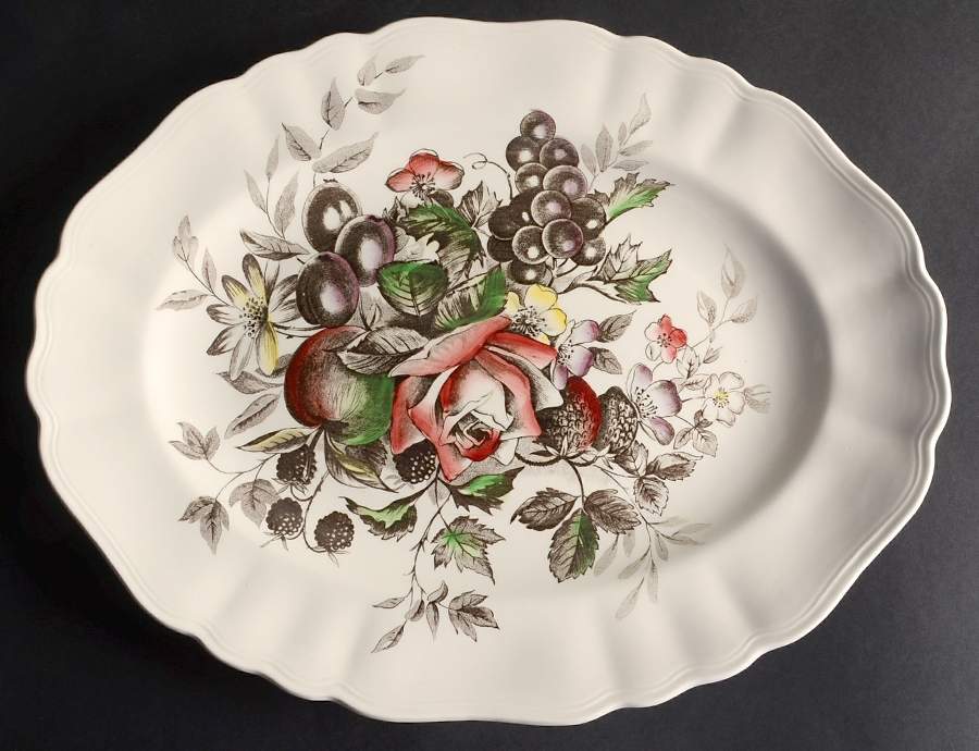 Gainsborough Multi 15" Oval Serving Platter by J & G Meakin-1