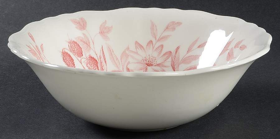 Gainsborough Red 8" Round Vegetable Bowl by J & G Meakin-1