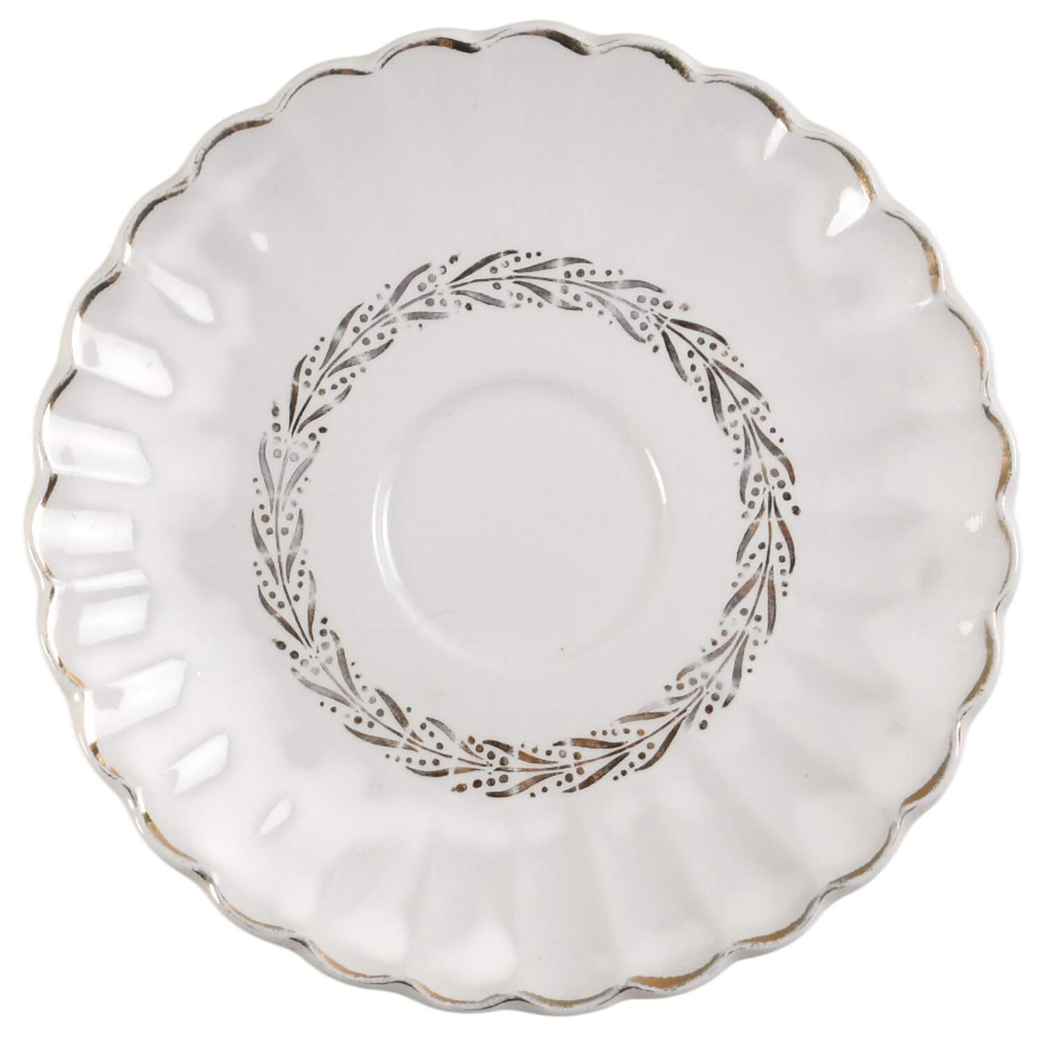 Garland (Gold Laurel) Saucer by J & G Meakin-1