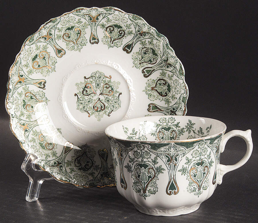 Genoa Flat Cup & Saucer Set by J & G Meakin-1