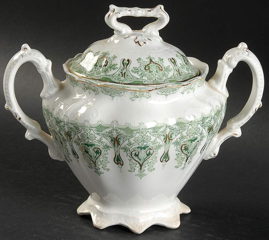 Genoa Sugar Bowl & Lid by J & G Meakin-1