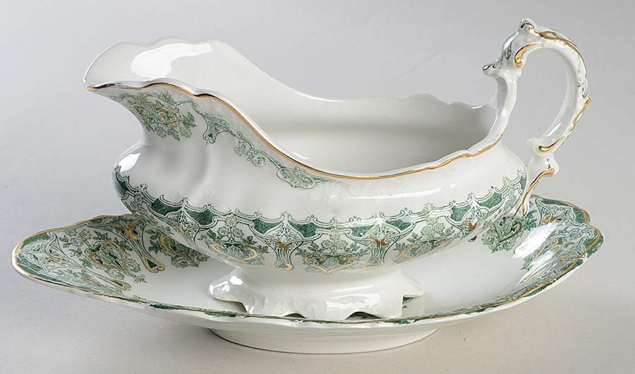 Genoa Gravy Boat & Underplate/Relish by J & G Meakin-1