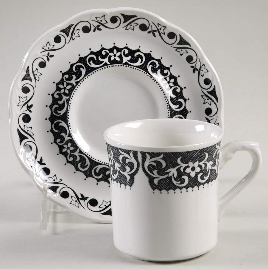 Granada Flat Cup & Saucer Set by J & G Meakin-1