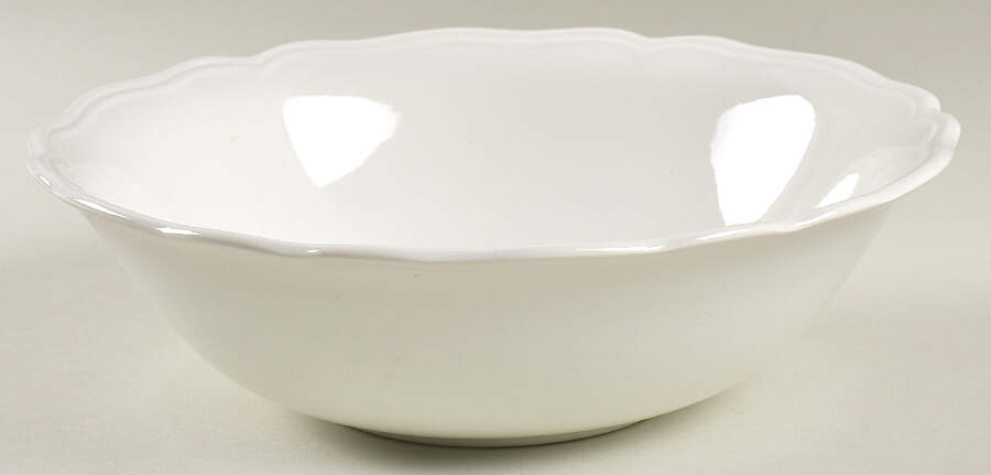Heirloom White 8" Round Vegetable Bowl by J & G Meakin-1