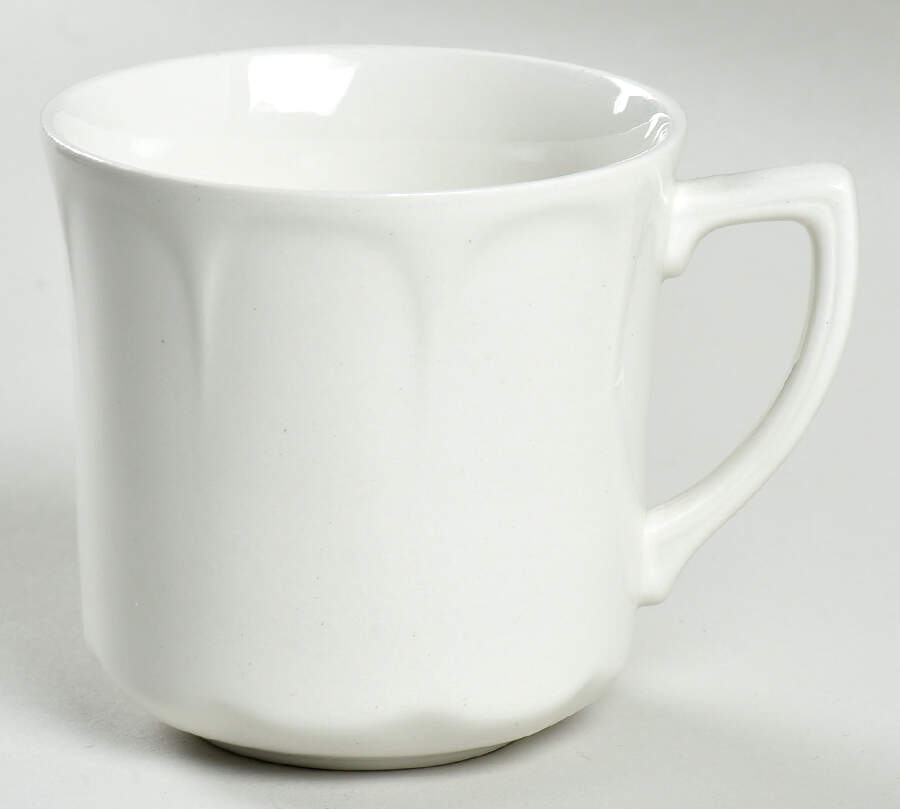 Heirloom White Flat Cup by J & G Meakin-1