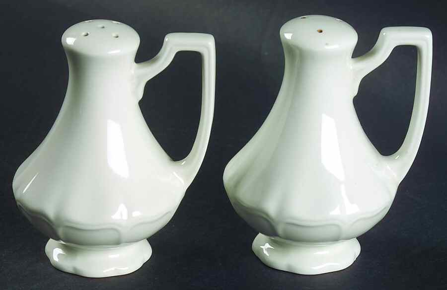 Heirloom White Salt & Pepper Set by J & G Meakin-1