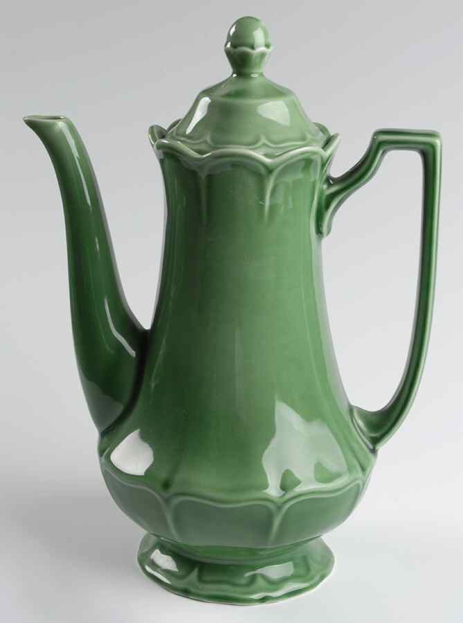 Heirloom Green Coffee Pot & Lid by J & G Meakin-1