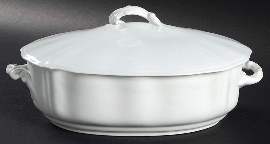 Heritage White Oval Covered Vegetable by J & G Meakin-1