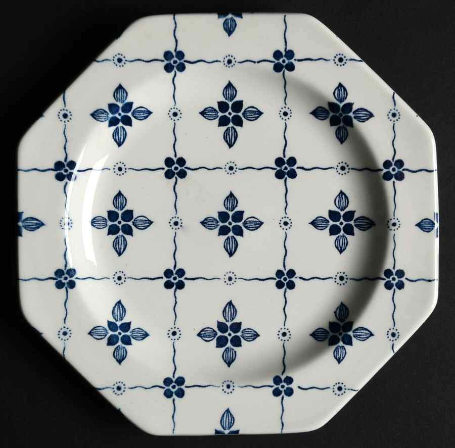 Homespun Blue Dessert/Pie Plate by J & G Meakin-1