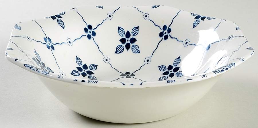 Homespun Blue Coupe Cereal Bowl by J & G Meakin-1