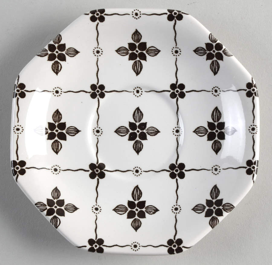 Homespun Brown Saucer by J & G Meakin-1