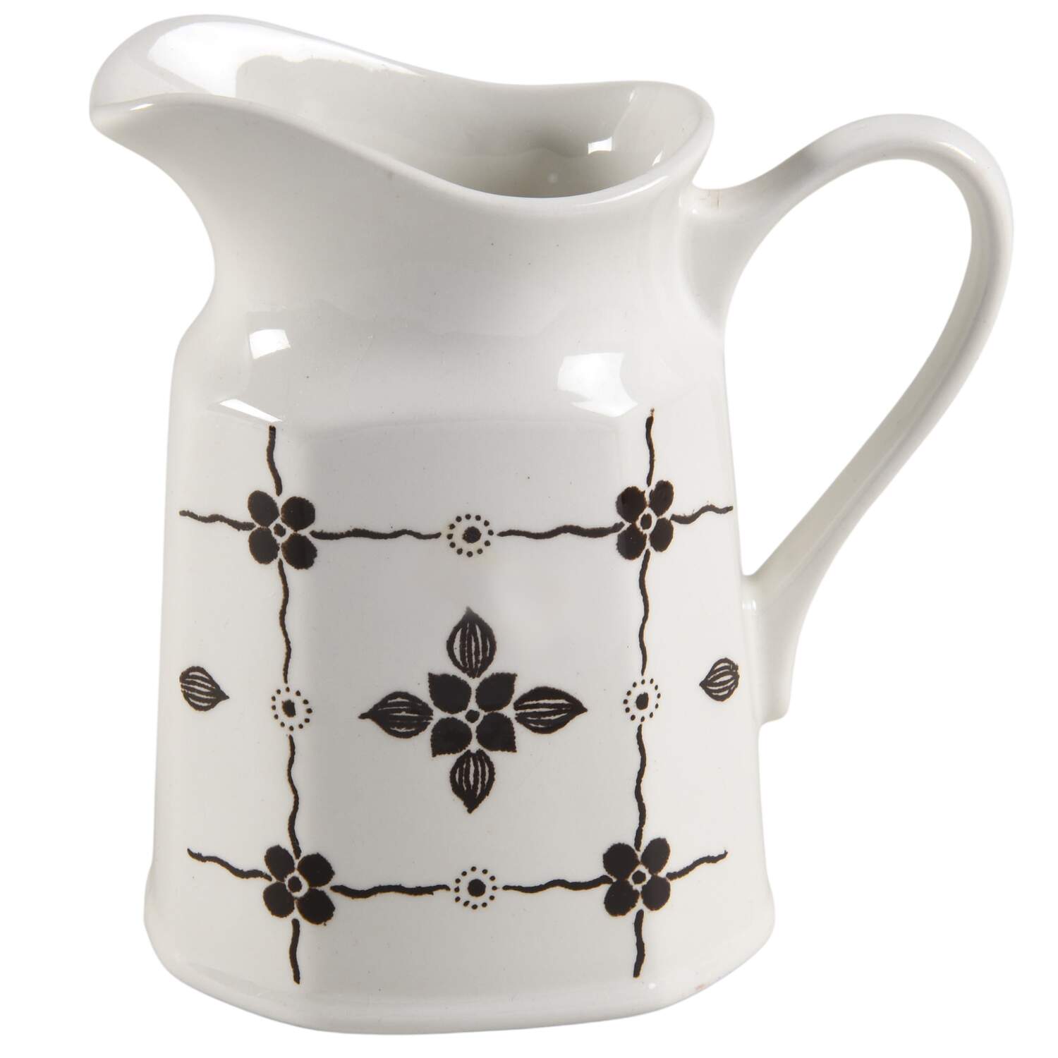 Homespun Brown Creamer by J & G Meakin-1