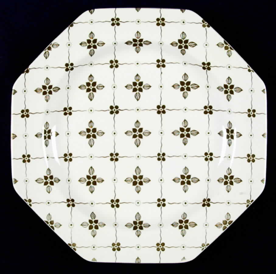 Homespun Green Dinner Plate by J & G Meakin-1