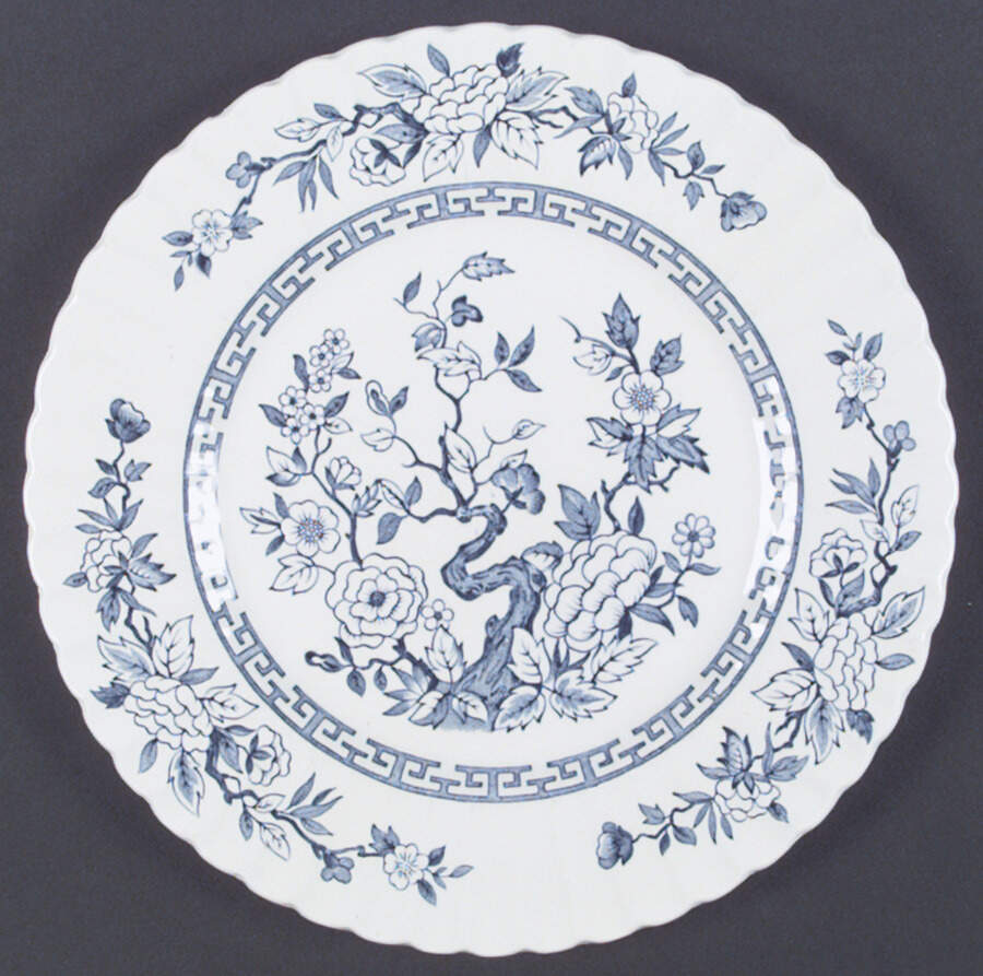 Indian Tree (Swirl Edge, Blue Design) Dinner Plate by J & G Meakin-1