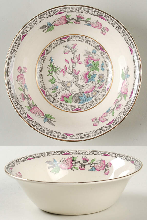 Indian Tree (Smooth Edge, Multi) Coupe Cereal Bowl by J & G Meakin-1