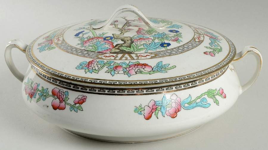 Indian Tree (Smooth Edge, Multi) Round Covered Vegetable by J & G Meakin-1