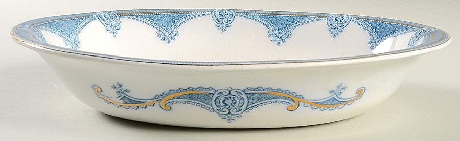 Ipswich Blue 9" Oval Vegetable Bowl by J & G Meakin-1
