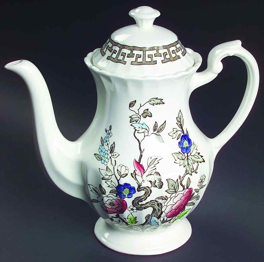 Kashmir Coffee Pot & Lid by J & G Meakin-1
