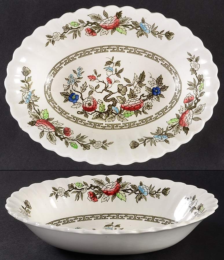 Kashmir 9" Oval Vegetable Bowl by J & G Meakin-1