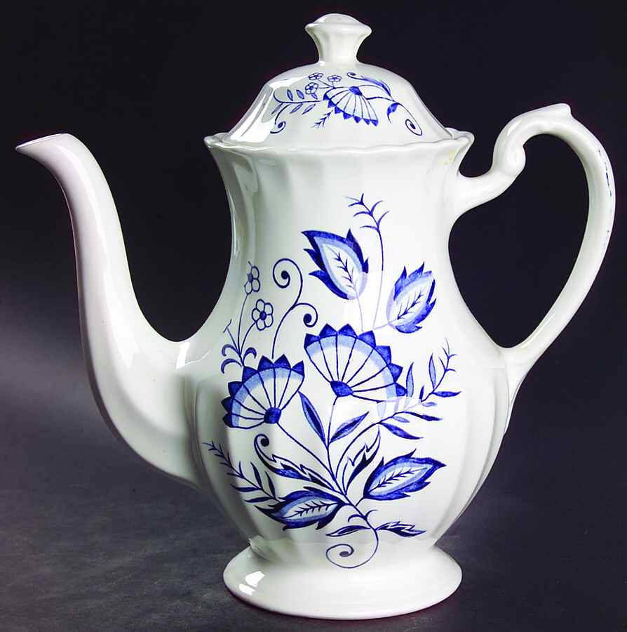 Legato Blue Coffee Pot & Lid by J & G Meakin-1