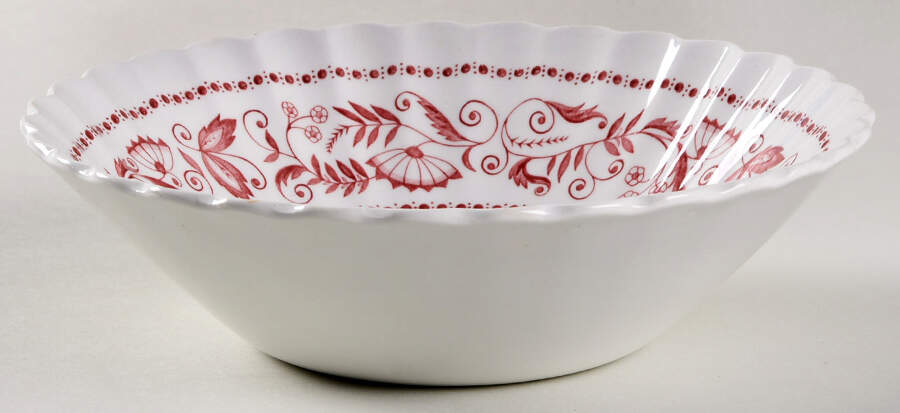 Legato (Red On White) Coupe Cereal Bowl by J & G Meakin-1