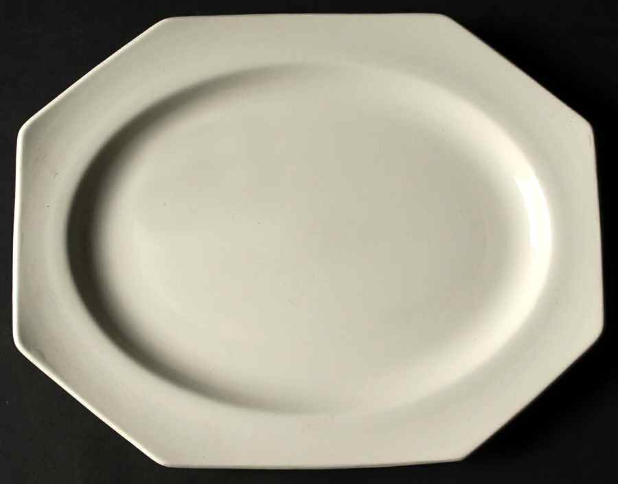 Liberty White 12" Oval Serving Platter by J & G Meakin-1