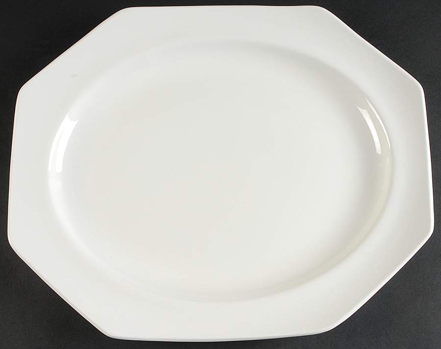 Liberty White 14" Oval Serving Platter by J & G Meakin-1