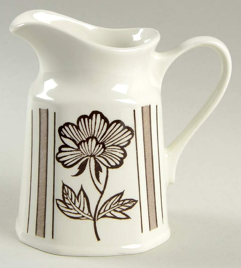 Lotus Brown Creamer by J & G Meakin-1