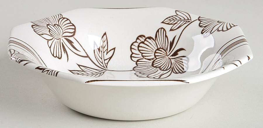 Lotus Brown Fruit/Dessert (Sauce) Bowl by J & G Meakin-1