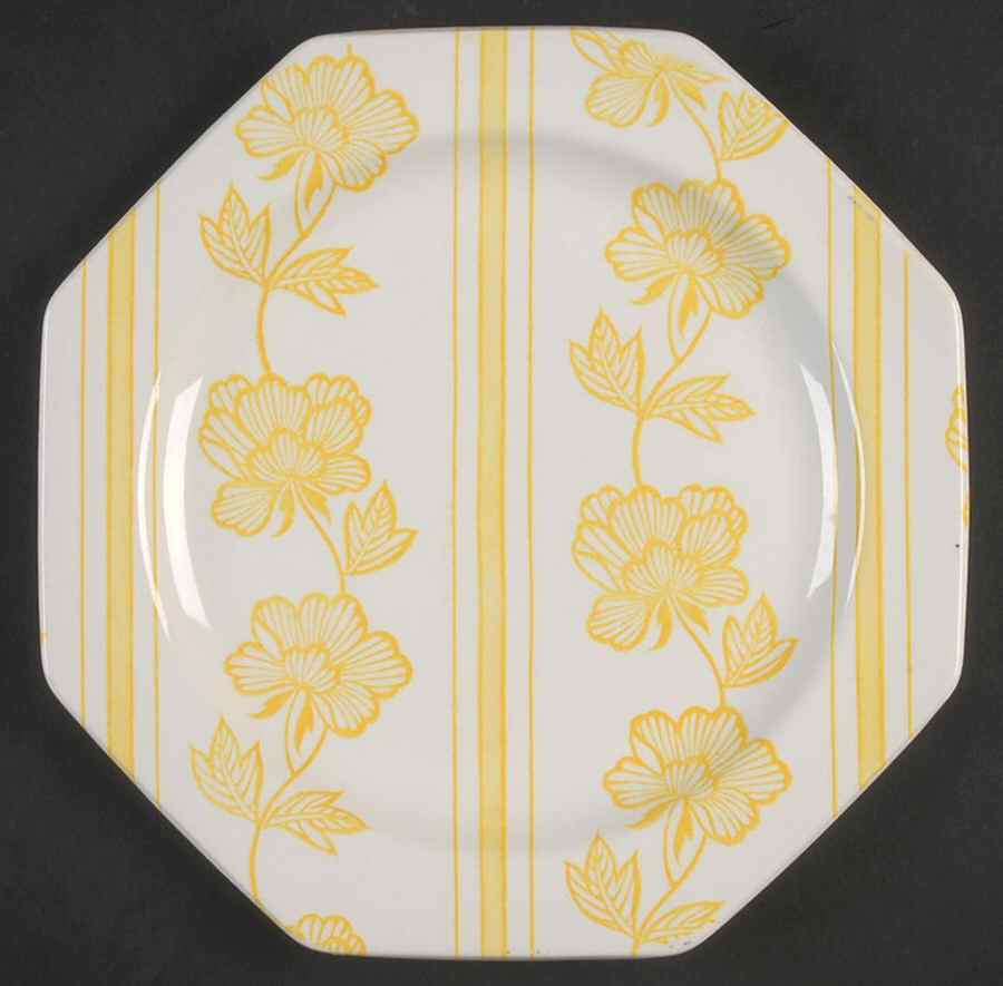 Lotus Yellow Salad Plate by J & G Meakin-1